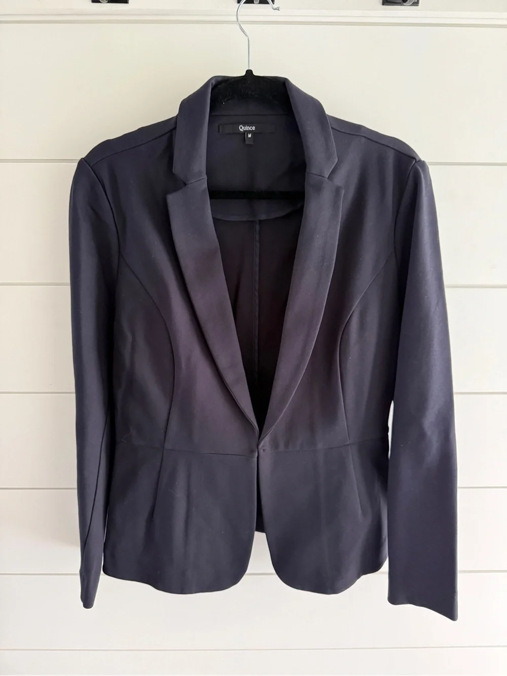 Quince Women's Dark Navy Tailored Blazer, Size Medium - Picture 1 of 6